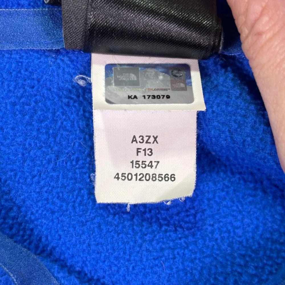 The North Face Mens 1/4 Zip Fleece Sz Large Blue FlashDry Pullover A3ZX F13